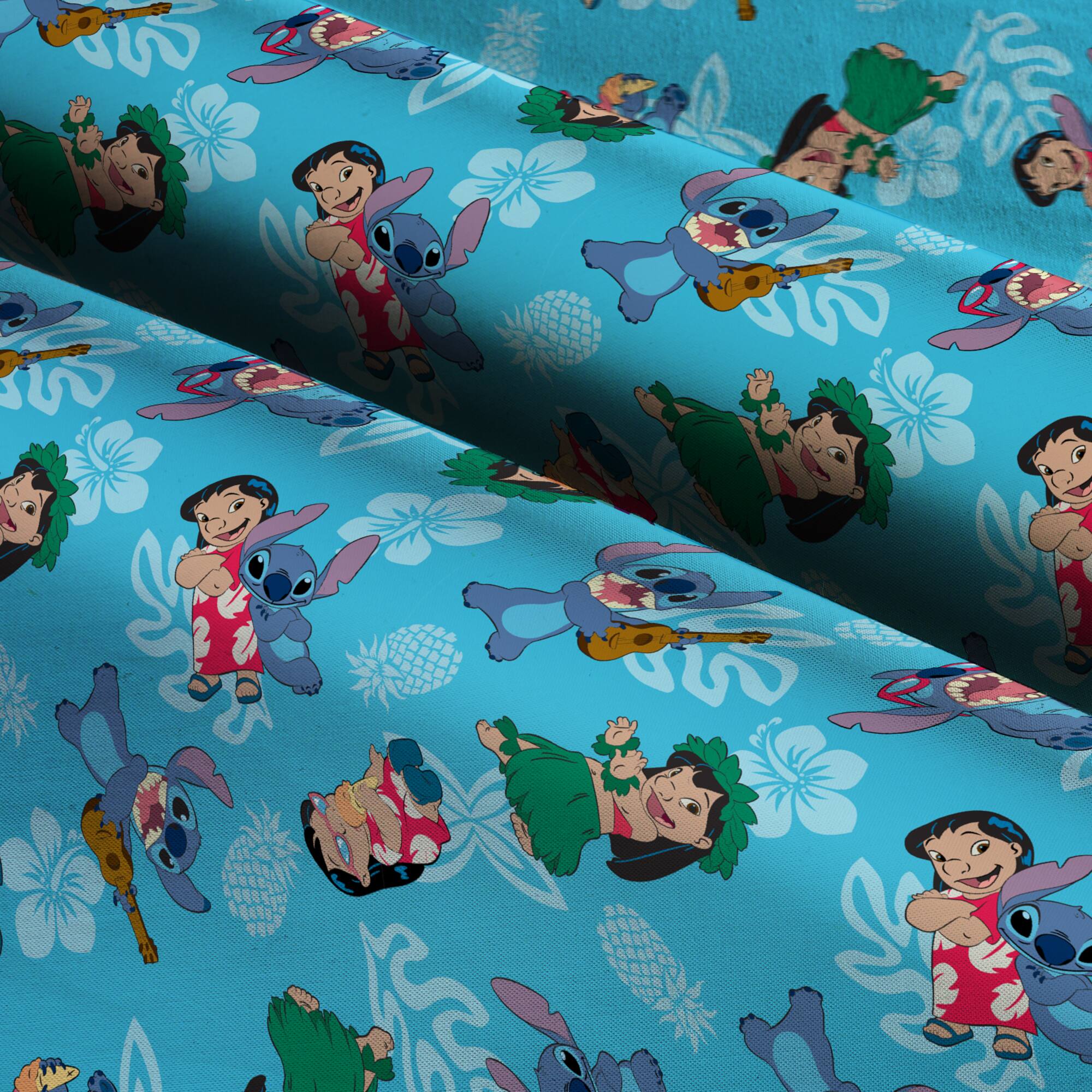Disney® Lilo & Stitch Flowers Cotton Fabric